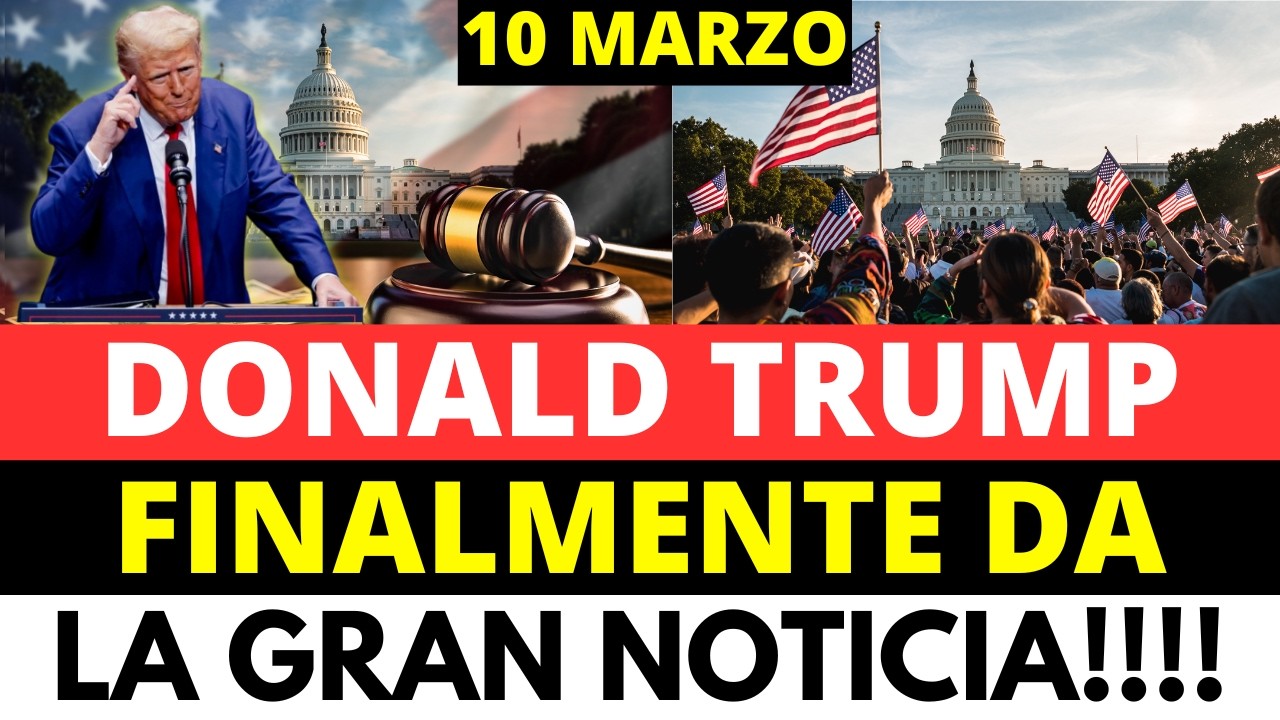DONALD TRUMP FINALMENTE DA LA GRAN NOTICIA!