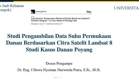Pengambilan Data Suhu Permukaan Danau Berdasarkan Citra Satelit Landsat 8 Studi Kasus Danau Poyang