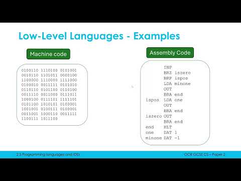 High-Level and Low-Level Programming Languages