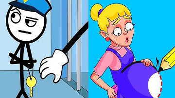 Satisfying ASMR Walkthrough Funny Gameplay - Thief Puzzle vs Draw Puzzle All Levels