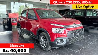 2026 Citroen C3x Base Model Review - Big Discount | Mileage | Citroen C3X Live Option | Price