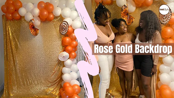 Part 3: Rose Gold Sequin Backdrop - DIY Simple Balloon Backdrop - Indoor Rose Gold Picnic