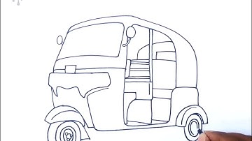 Auto Rickshaw Drawing