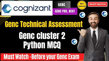 🔥 Cognizant GenC Technical Assessment 2025 | Python MCQ | Cluster 2 Preparation