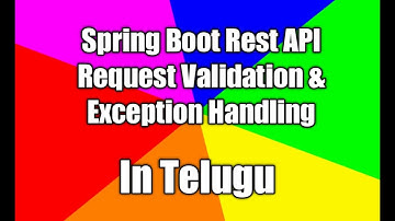 Spring Boot Bean Validation and Exception Handling tutorial with Real time  Example | Thiru Academy