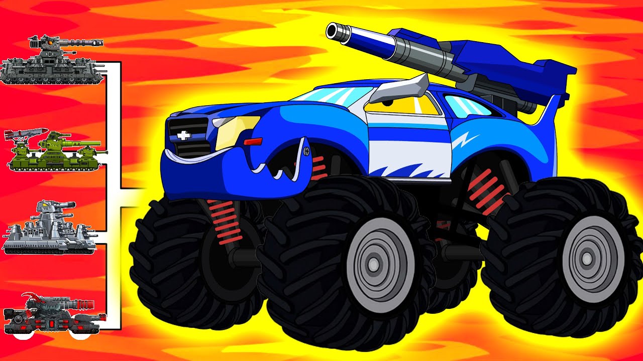 MONSTER TRUCK vs KV-44 - Gogo tanks Cartoon