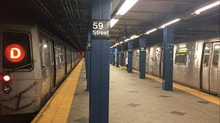 IND Central Park West Line: (A) and (D) Trains Ends/Begins Service @ 59 St-Columbus Circle(R46, R68)
