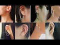 Beautiful chain tassel dangel ear stud cuff wrap earrings desing 2020