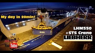 Working on a FINNLINES ship with a Liebherr LHM550 & STS Gantry crane 6HOURS in 20 MINUTES!!