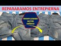 Reparar entrepierna de pantalón de jean (mezclilla) cambiando la parte dañada.