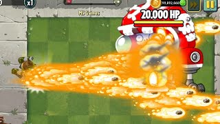 PvZ 2 Every Plants Use 5 Plant Food Vs Super Boss Mecha Football Zombie Level 15