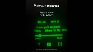 Just a tap—music flows anywhere you go.🎶 👓#Halliday #InvisibleTech