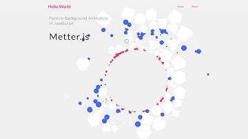 Particle Background Animation In JavaScript |  Matter.js  |