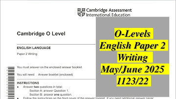 IGCSE-O-Level English Solved Paper 2 Writing 1123/22 May/June 2025| #cambridgeenglish #studywithme