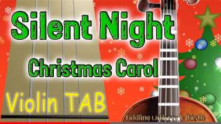 Silent Night - Christmas Carol - Violin - Play Along Tab Tutorial chords