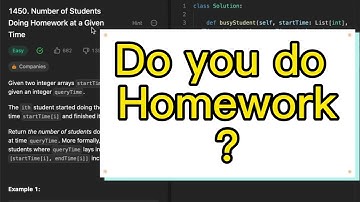 Do you do Homework? Number of Students doing Homework - Leetcode 1450 - Python #leetcode
