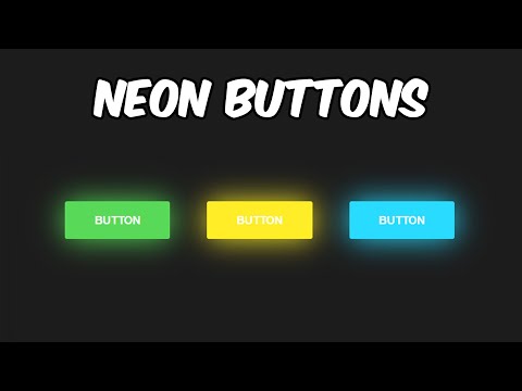Neon Buttons In CSS & HTML