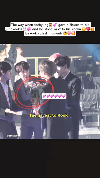 taehyung gave a flower to his kookie💕#taekook #vkook #ytshorts #aicover #taekookfanart #taekookedits