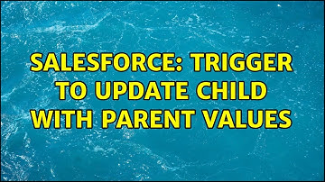 Salesforce: Trigger to update child with parent values