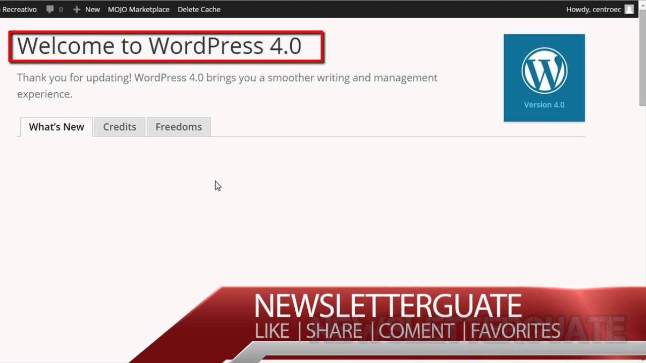 Como actualizar worpress cualquier version