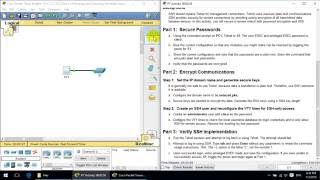 CCNA 2 2.2.1.4 Packet Tracer Configuring SSH