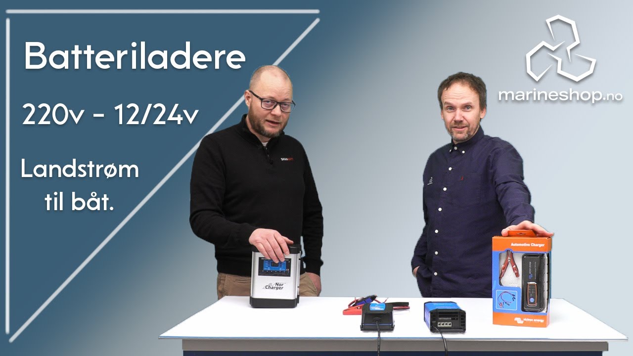 Batterilader til båt, landstrøm 220V og 12/24V