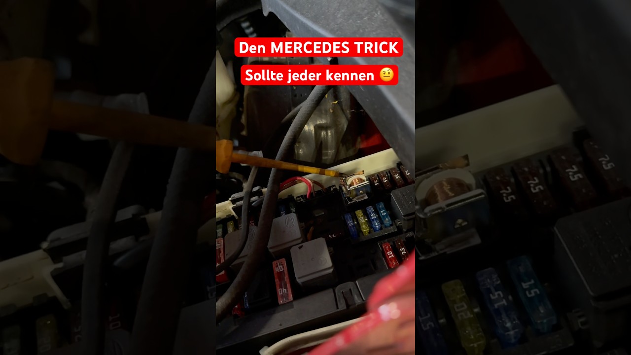MERCEDES Räuber-Modus 👮🏻 - Wegfahrsperre & Zündschlüssel brücken 😏🤌🏻 #automobile #mercedes
