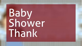 Baby Shower Thank You Note Wording