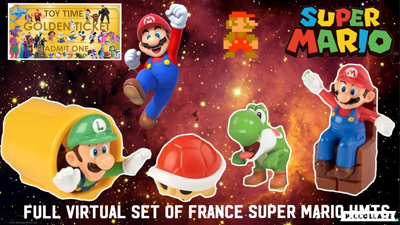Full Virtual Set of Super Mario 2017 FRANCE Happy Meal Toys Tickets To Toy Time mcdonalds phone number
