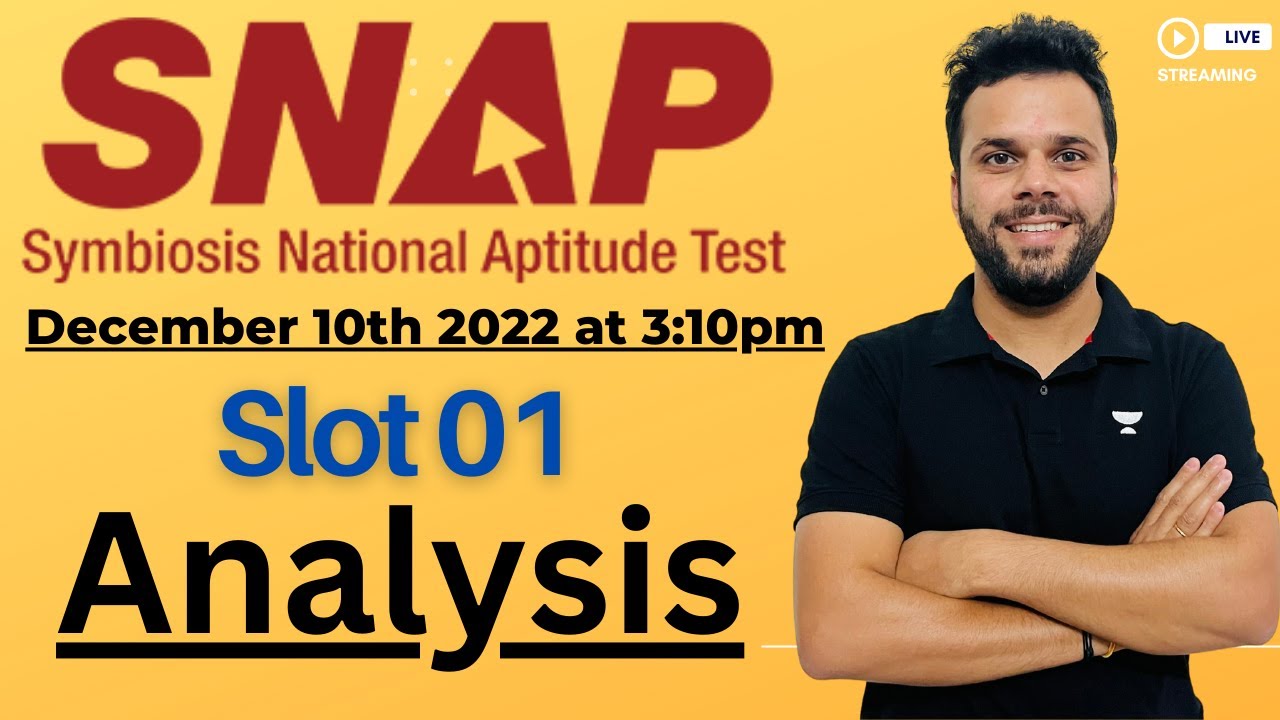 SNAP 2022 Slot 01 Analysis Questions SNAP Exam Udit Saini #snap2022 #snapexam