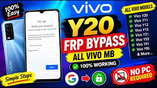 Vivo Y20 FRP Bypass 2026 🔥 | All Vivo FRP Unlock | New Method 100% Working