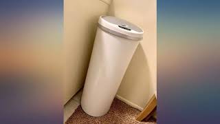 iTouchless 13 Gallon Touchless Sensor Trash Can with Odor Filter System, Round review