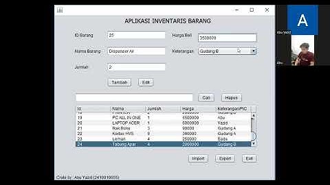 PBO Aplikasi Inventaris Barang Sederhana