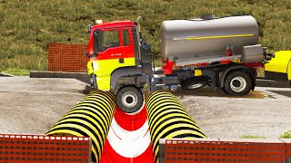 Cars vs Upside Down Speed Bumps #34 | BeamNG.DRIVE