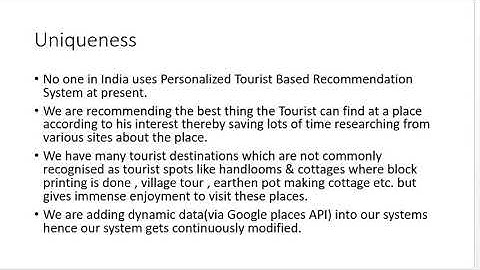 tourist recommendation system