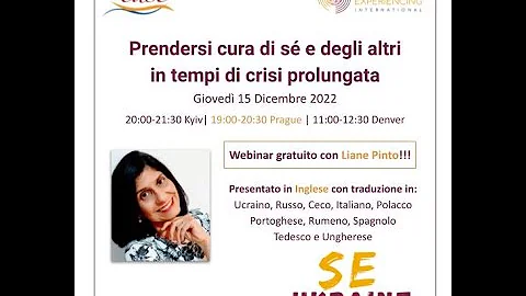 Webinar with Liane Pinto, Caring for Myself and Ot...