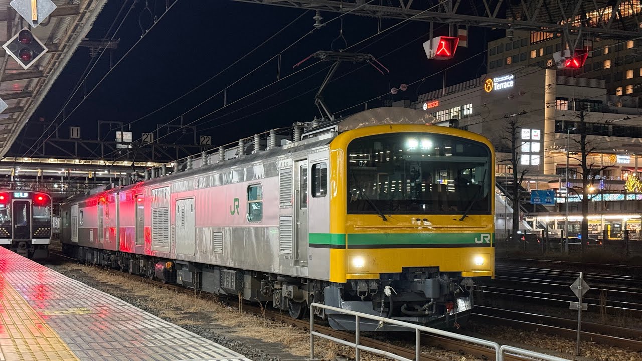 (警笛あり)2026/02/18   回****M E493系オク02 キハE130-104KY入場配給に伴う牽引機返却回送