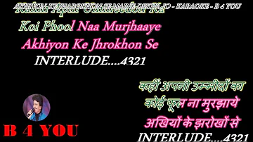 Akhiyon Ke Jharokhon Se - Karaoke With Scrolling Lyrics Eng. & हिंदी