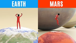 Jump on Different Planets - 3D Gravity Comparison