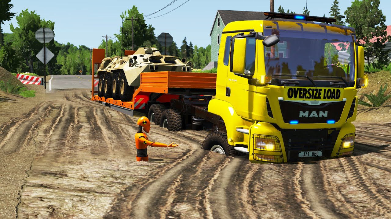 Cars vs Mud Pit #17 | BeamNG.DRIVE