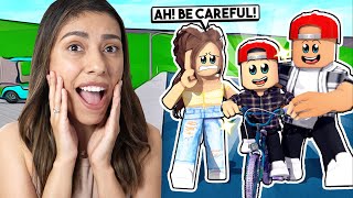 TEACHING MY SON HOW TO RIDE A BIKE! *BAD IDEA* - Roblox Bloxburg