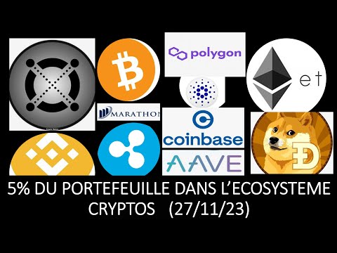 5% de son portefeuille investis dans l'écosystème cryptos (27/11/23)