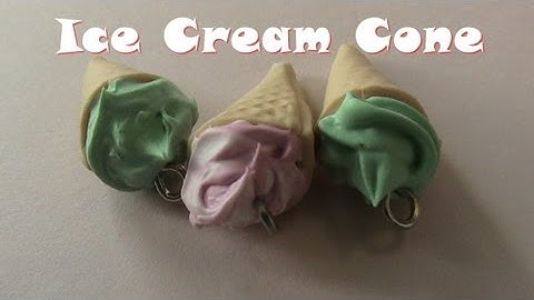 Polymer Clay Ice Cream Cone tutorial