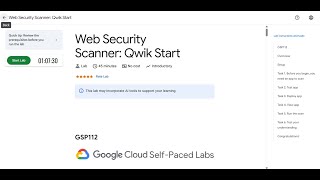 Web Security Scanner: Qwik Start   | Lab solution #arcade2025