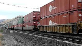 Tehachapi Loop with UP double stack train