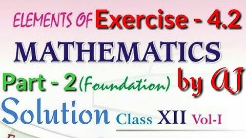 Exercise 4.2 | Solution Ques 6 to 10 | 4th Chapter Determinants | 12th Class Elements of Mathematics