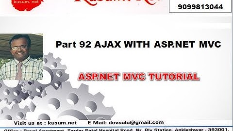 PART 92- AJAX WITH ASP.NET MVC|ASP.NET MVC, WEB API, BOOTSTRAP,JQUERY
