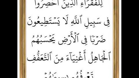 سورة البقرة - من الآية 273 إلى الآية 274 - بصوت القارئ خليفة الطنيجي - رواية حفص عن عاصم