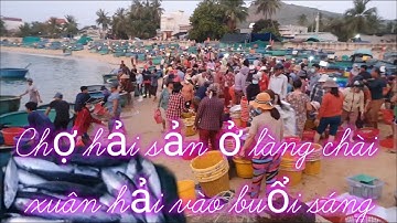 khám phá chợ hải sản tươi sống khu vực miền trung//Chợ hải sản làng chài xuân hải//Ngư dân miền biển