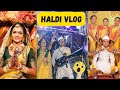 Haldi vlog  dj me bhoat maza aaya  ishwar  pooja ki haldi ceremony  haldi function  dj night